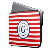 Nautic Mit Monogramm Laptop Case (Vorderseite Links)