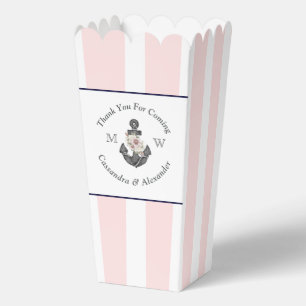 Nautic Mit Monogramm Pink Navy Blue Floral Anchor Geschenkschachtel