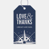 Nautic Modern Gastgeschenk Hochzeit Vielen Dank Geschenkanhänger (Vorderseite)