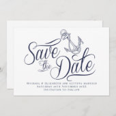 Nautic modern Save the Date Einladung (Vorne/Hinten)