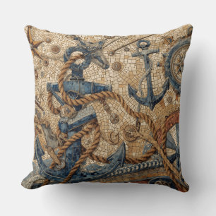 Nautic Mosaic Throw Kissen