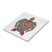 Nautic Mosaik Sea Turtle farbenfroh Fliese (Seite)