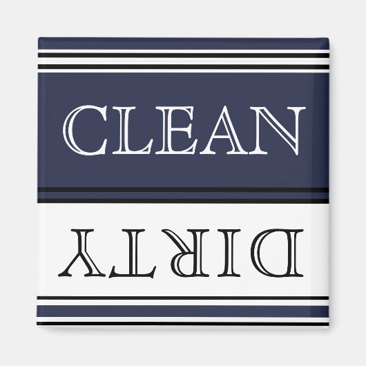 Nautic Mute Navy Blue Disshwasher Dirty Clean Magnet (Vorne)