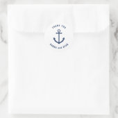 Nautic Navy Anchor Hochzeit danke Ihnen Stickers (Tasche)