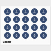 Nautic Navy Anchor Hochzeit danke Ihnen Stickers (Blatt)