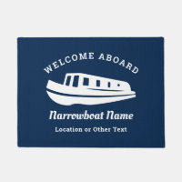 Nautic Navy Blauer Empfang an Bord Narrowboat Name