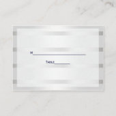 Nautic Navy Blu Anchor Silver Wt Escort Cards #2 Platzkarte (Rückseite)