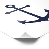 Nautic Navy Blue Anchor Fotodruck (Ecke)