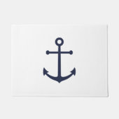 Nautic Navy Blue Anchor Fußmatte (Vorderseite)