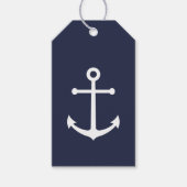Nautic Navy Blue Anchor Geschenkanhänger (Vorderseite)