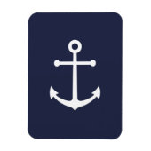 Nautic Navy Blue Anchor Magnet (Vertikal)