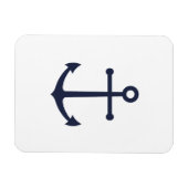Nautic Navy Blue Anchor Magnet (Horizontal)