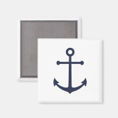 Nautic Navy Blue Anchor Magnet (Vorderseite/Rückseite)
