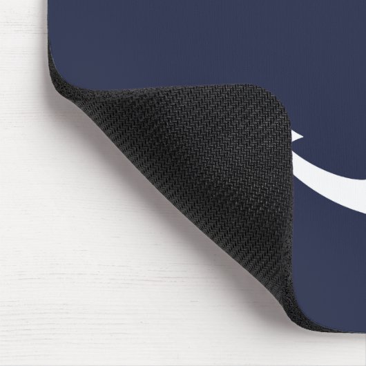 Nautic Navy Blue Anchor Mousepad (Ecke)