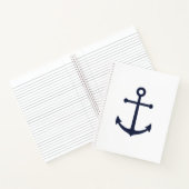 Nautic Navy Blue Anchor Notizblock (Innenseite)