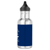 Nautic Navy Blue Anchor Oars Family Lake House Edelstahlflasche (Rechts)