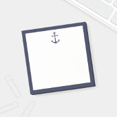 Nautic Navy Blue Anchor Post-it Klebezettel