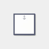 Nautic Navy Blue Anchor Post-it Klebezettel (Vorderseite)