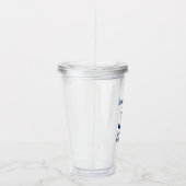 Nautic Navy Blue Anchor Rope Oars Lake House Acryltrinkbecher (Rechts)