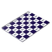 Nautic Navy Blue Anchor Schachbrett Board Notizblock (Linke Seite)