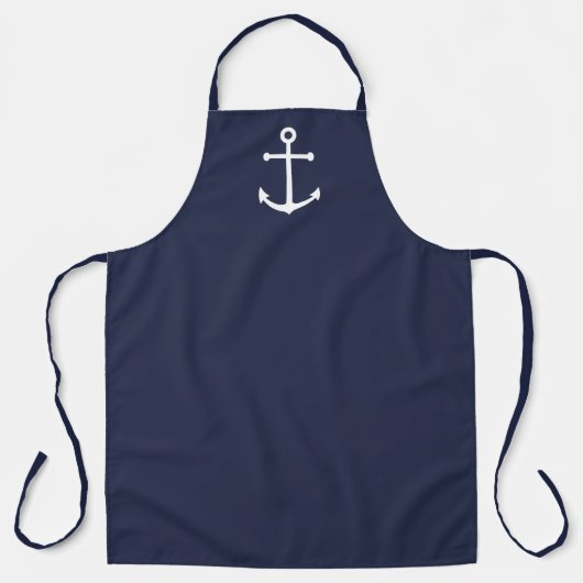 Nautic Navy Blue Anchor Schürze (Vorderseite)