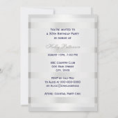 Nautic Navy Blue Anchor Silver Wt BG V Birthday Einladung (Rückseite)