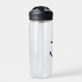 Nautic Navy Blue Anchor Trinkflasche (Vorderseite)