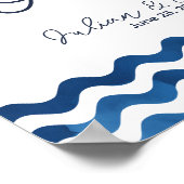 Nautic Navy Blue Bitte nehmen Sie einen Ausdruck Poster (Ecke)