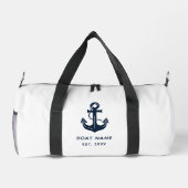 Nautic Navy Blue Custom Bootname Duffle Bag (Rückseite)