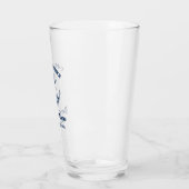 Nautic Navy Blue Custom Captain Boat Name Glas (Links)