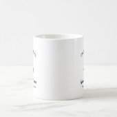 Nautic Navy Blue Custom Captain Boat Name Kaffeetasse (Mittel)