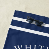 Nautic Navy Blue Custom Family Anchor Strandtuch (Beispiel)