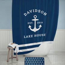 Nautic Navy Blue Custom Family Lake House