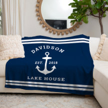 Nautic Navy Blue Custom Family Lake House
