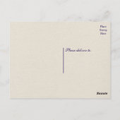 Nautic Navy Blue Danke Anchor Tan Wedding Postkarte (Rückseite)