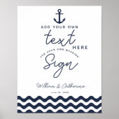 Nautic Navy Blue Erstellen Sie Ihr eigenes Poster (Vorne)