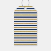 Nautic Navy Blue Gold Anchor Geschenkanhänger (Rückseite)