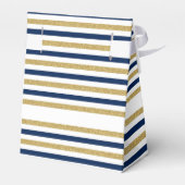 Nautic Navy Blue Gold Anchor Geschenkschachtel (Rückseite)