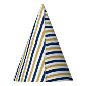Nautic Navy Blue Gold Anchor Partyhütchen (Rückseite)