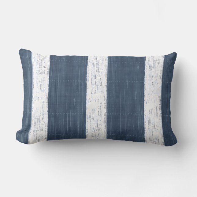 Nautic Navy Blue Lumbar Pillow Lendenkissen (Vorderseite)