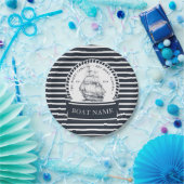 Nautic Navy Blue Modernes Personalisiert Pappteller (Party)