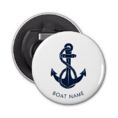 Nautic Navy Blue Niedlich Boat Name Sailing Swag Flaschenöffner (Vorderseite)