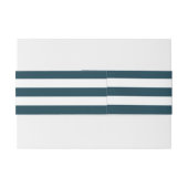 Nautic Navy Blue Stripes Gold Anker Hochzeit Einladungsbanderole (Rückseitenbeispiel)