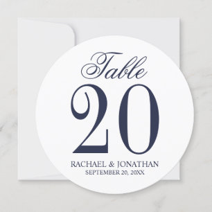 Nautic Navy Blue Wedding Circle Tischnummer