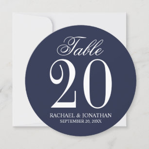 Nautic Navy Blue Wedding Circle Tischnummer