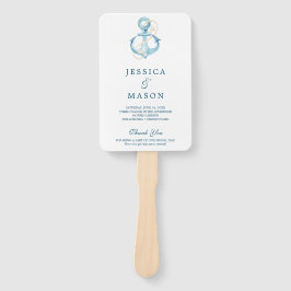 Nautic Navy Hochzeitsprogramm Fächer