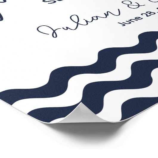 Nautic Navy Sparkler senden ab Poster (Ecke)