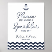 Nautic Navy Sparkler senden ab Poster (Vorne)