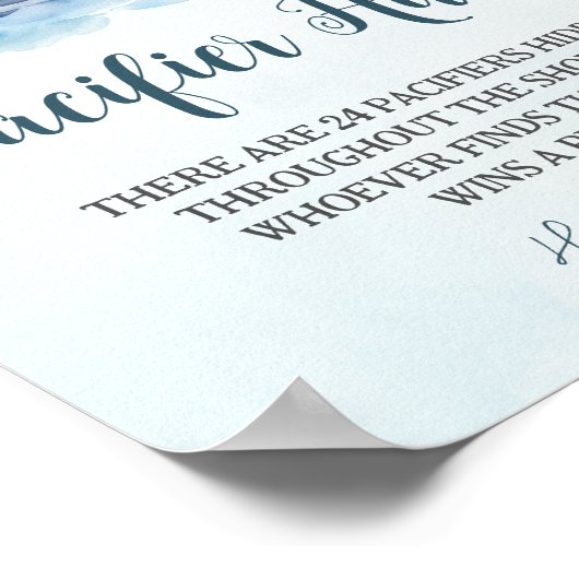 Nautic Niedlich Sailor Teddy Bear Schnuller Jagdsp Poster (Ecke)