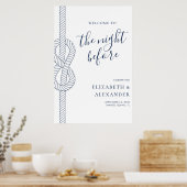 Nautic Night Before Probe Dinner Willkommen Poster (Küche)